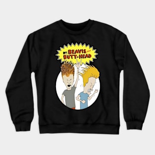 Beavis and Butt-Head, tv cartoon show design Crewneck Sweatshirt